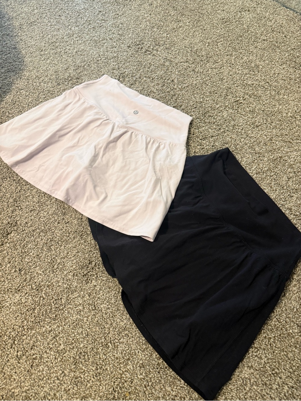 lululemon athletica Pink and Black Circle Skater Skirt Duo
